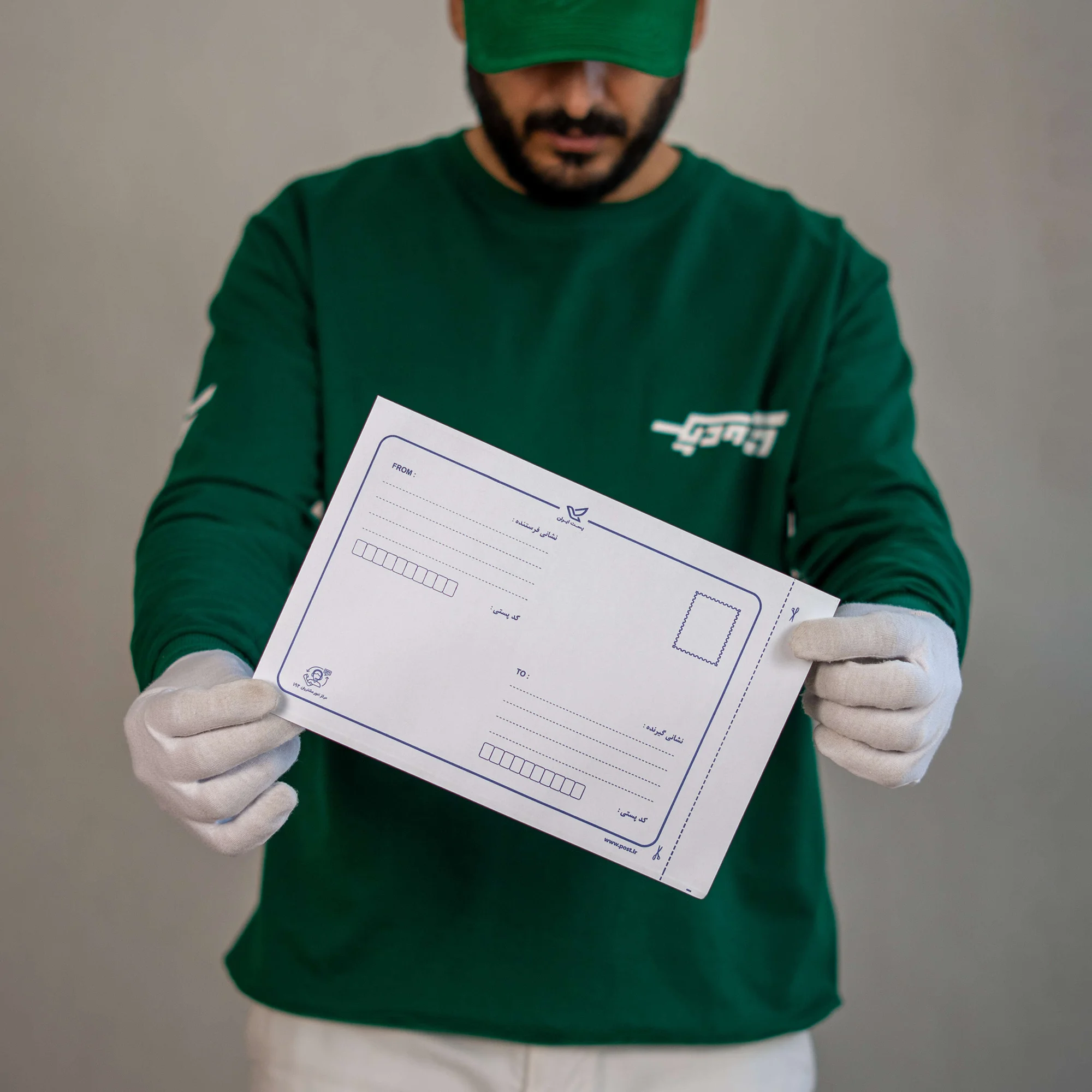 پاکت پستی لمینت مشکی آ۵ طرح آدرس دار - تصویر 2