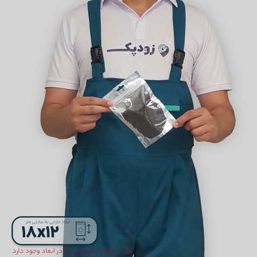 پاکت ایستاده زیپ دار شفاف متالایز سایز 12*18