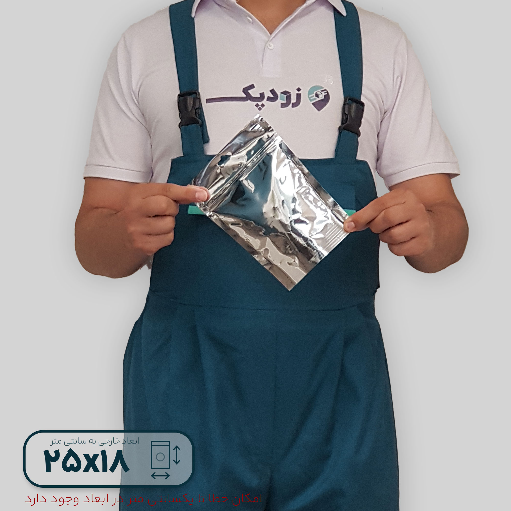 پاکت ایستاده زیپدار متالایز2518- پشت