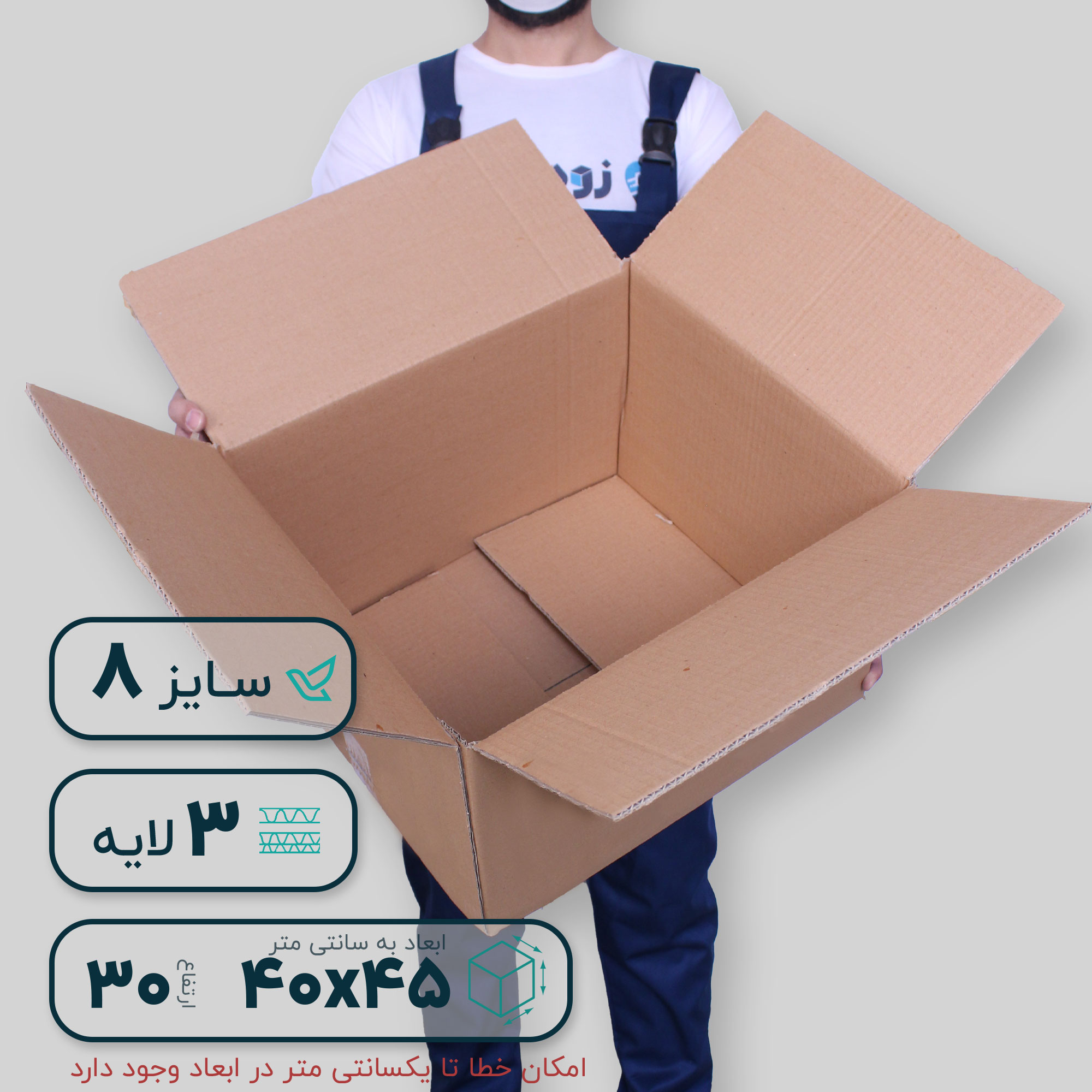 کارتن سایز 8 | سه لایه بدون چاپ - تصویر 3