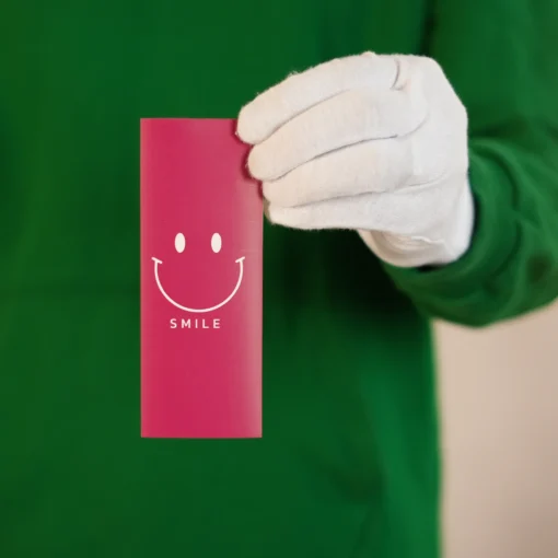 برچسب فانتزی جعبه طرح smile ابعاد 6*15