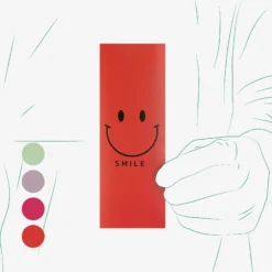 برچسب فانتزی جعبه طرح smile ابعاد 6*15