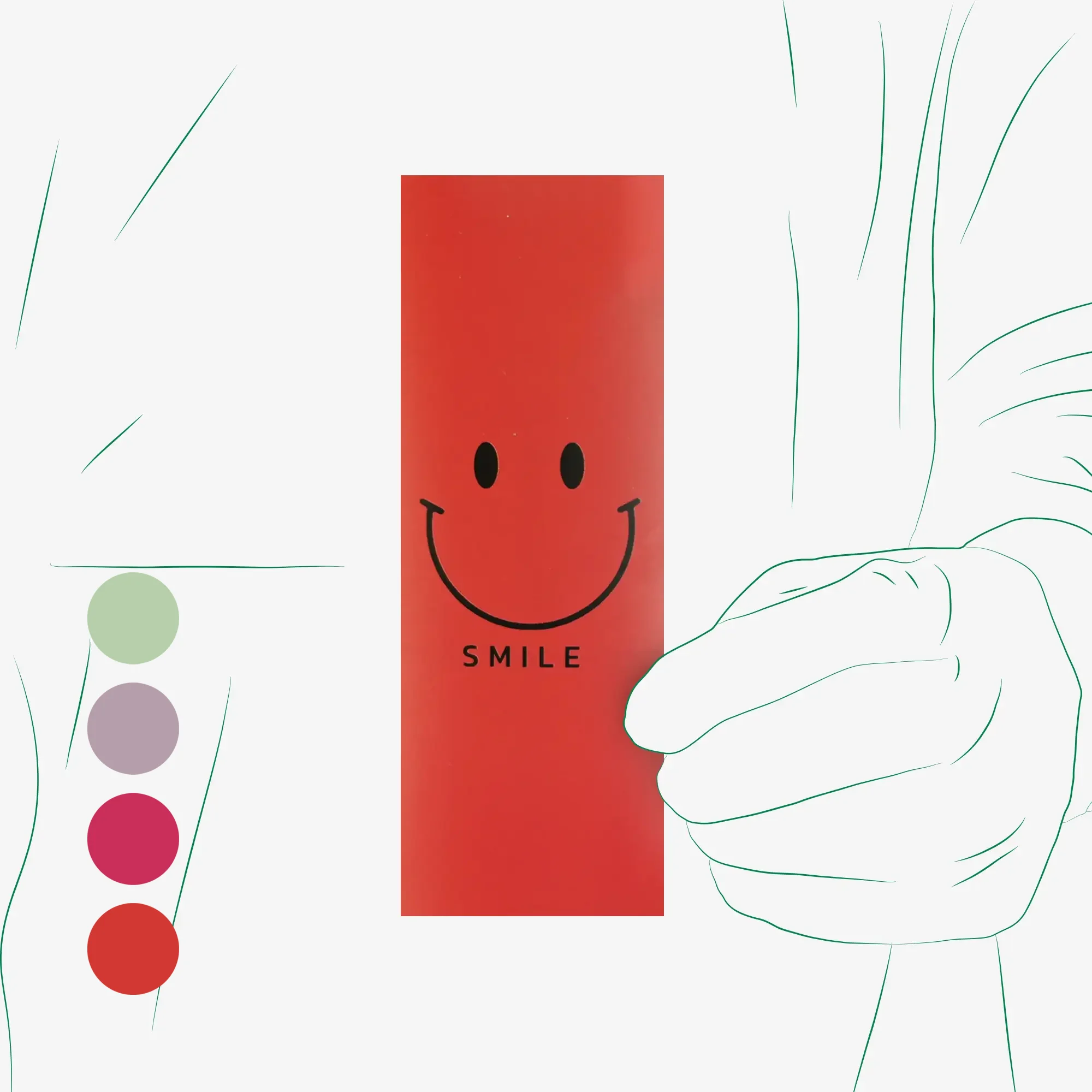 برچسب فانتزی جعبه طرح smile ابعاد 6*15 - تصویر 1