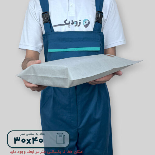 ساک دستی پارچه سوزنی دستگیره پانچی ۴۰*۳۰ فلت