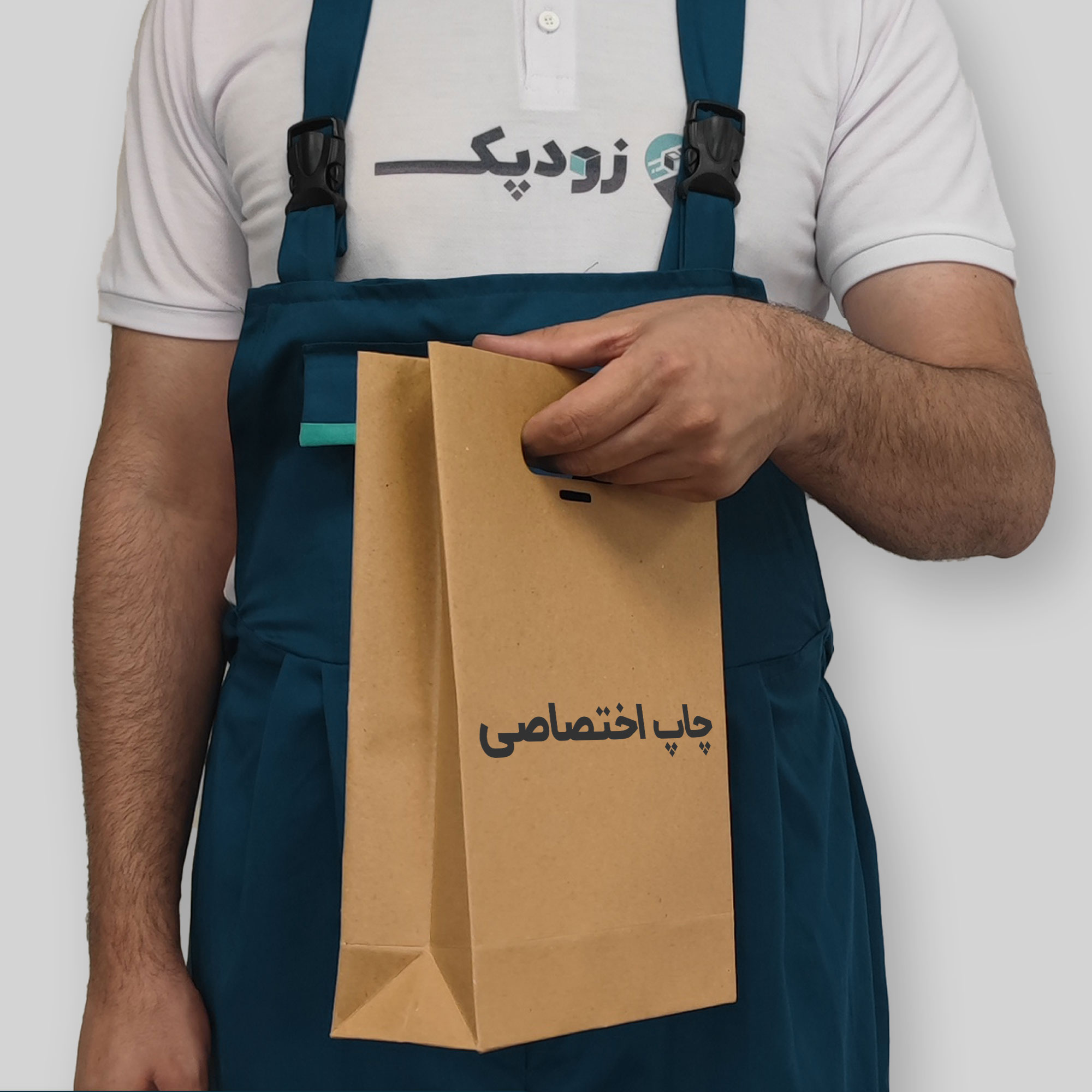 ساک دستی کرافت دستگیره پانچی فول گاست با چاپ اختصاصی - تصویر 1