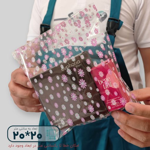 سلفون لب چسب دار طرح شکوفه 20*20