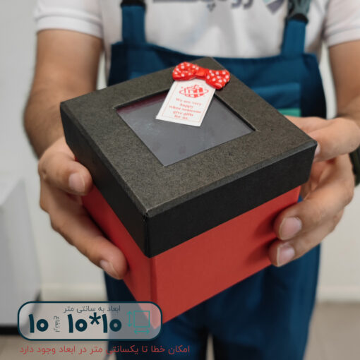 هاردباکس مکعبی درب طلقی 10*10 ارتفاع 10 سانتیمتر