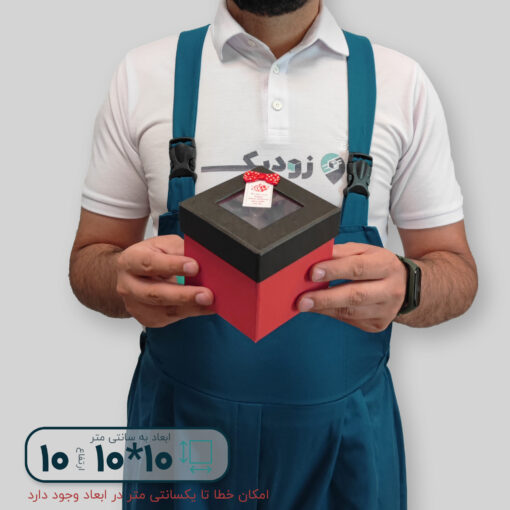 هاردباکس مکعبی درب طلقی 10*10 ارتفاع 10 سانتیمتر