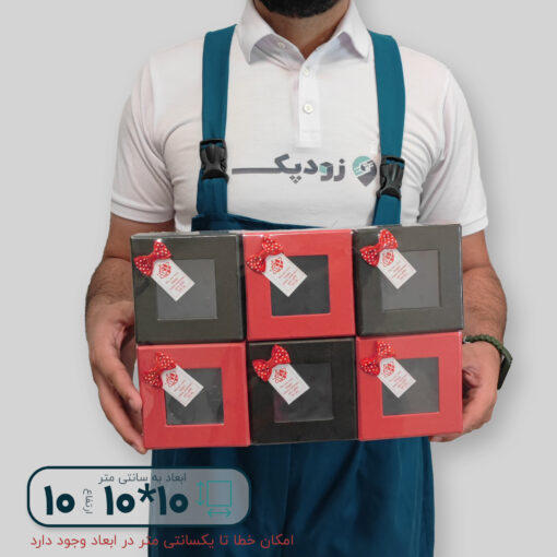 هاردباکس مکعبی درب طلقی 10*10 ارتفاع 10 سانتیمتر