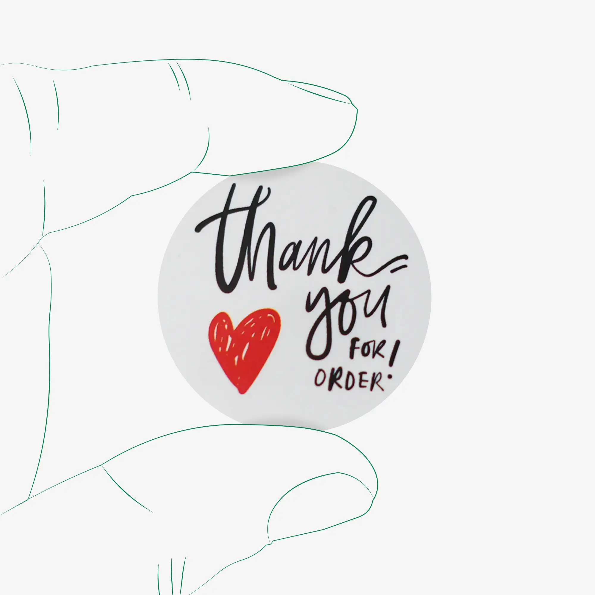 برچسب تشکر از خرید طرح Thank you - کد 01 - تصویر 1
