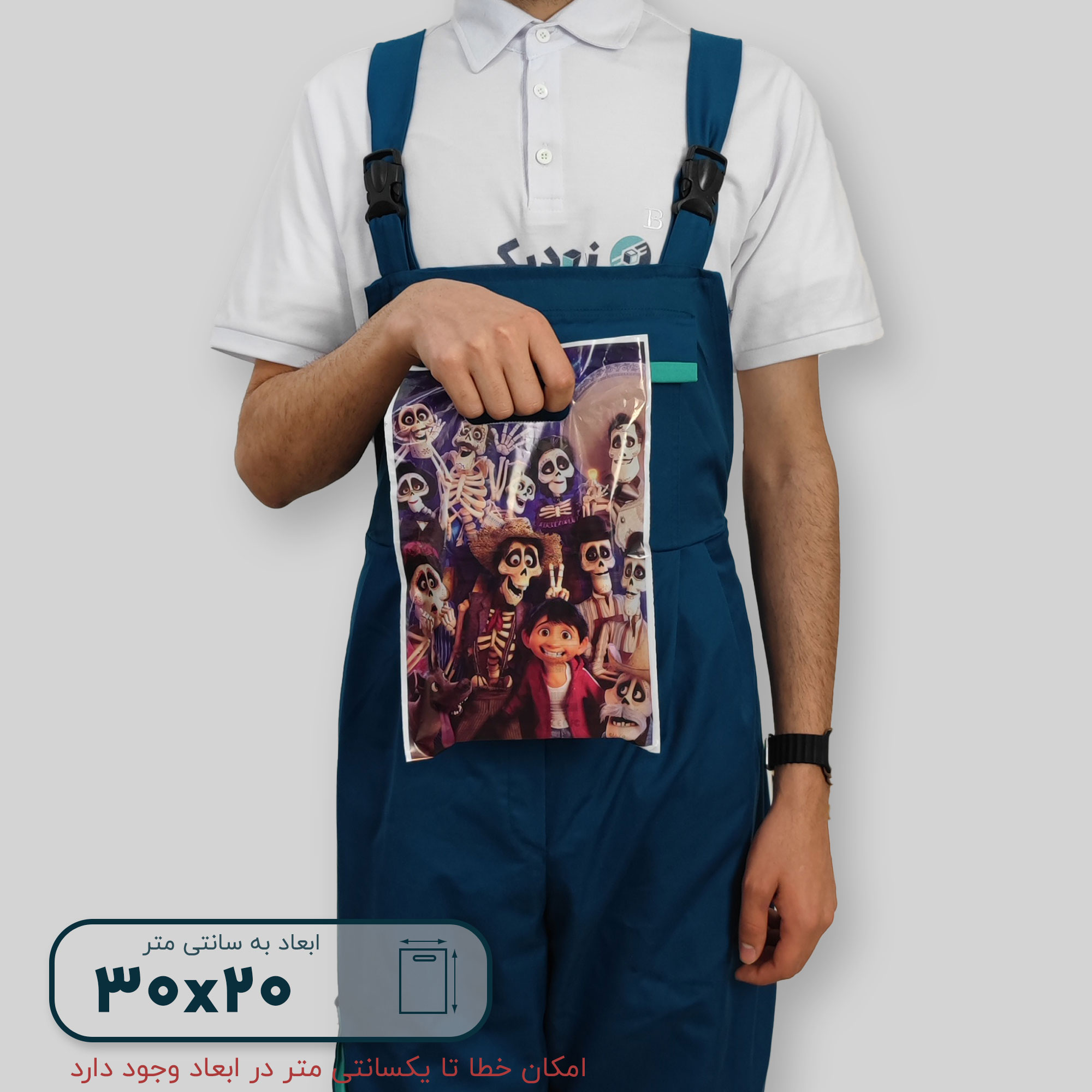 نایلون براق دستگیره پانچی ۳۰*۲۰ فلت طرح A9801 - تصویر 6