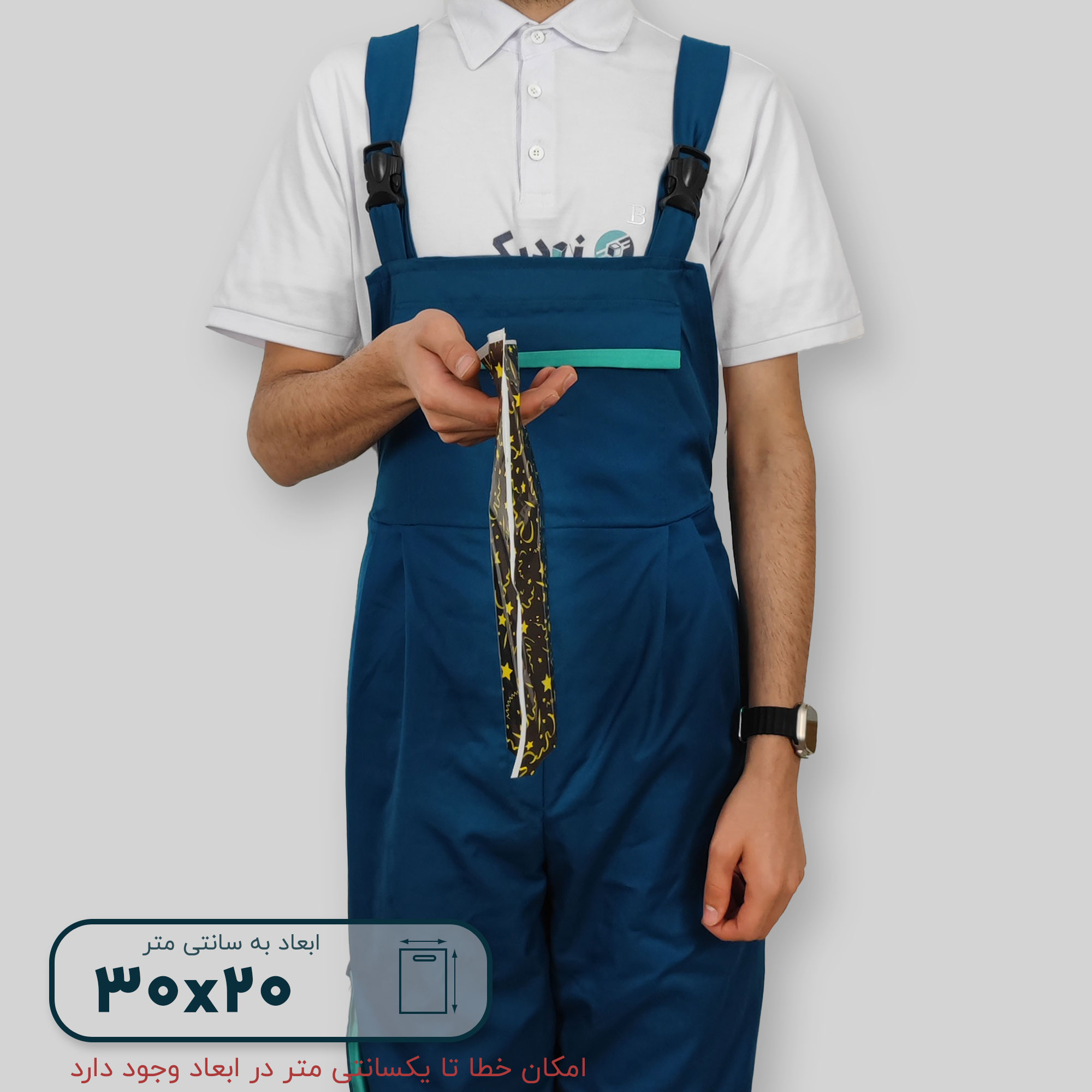 نایلون براق دستگیره پانچی ۳۰*۲۰ فلت طرح G9807 - تصویر 2
