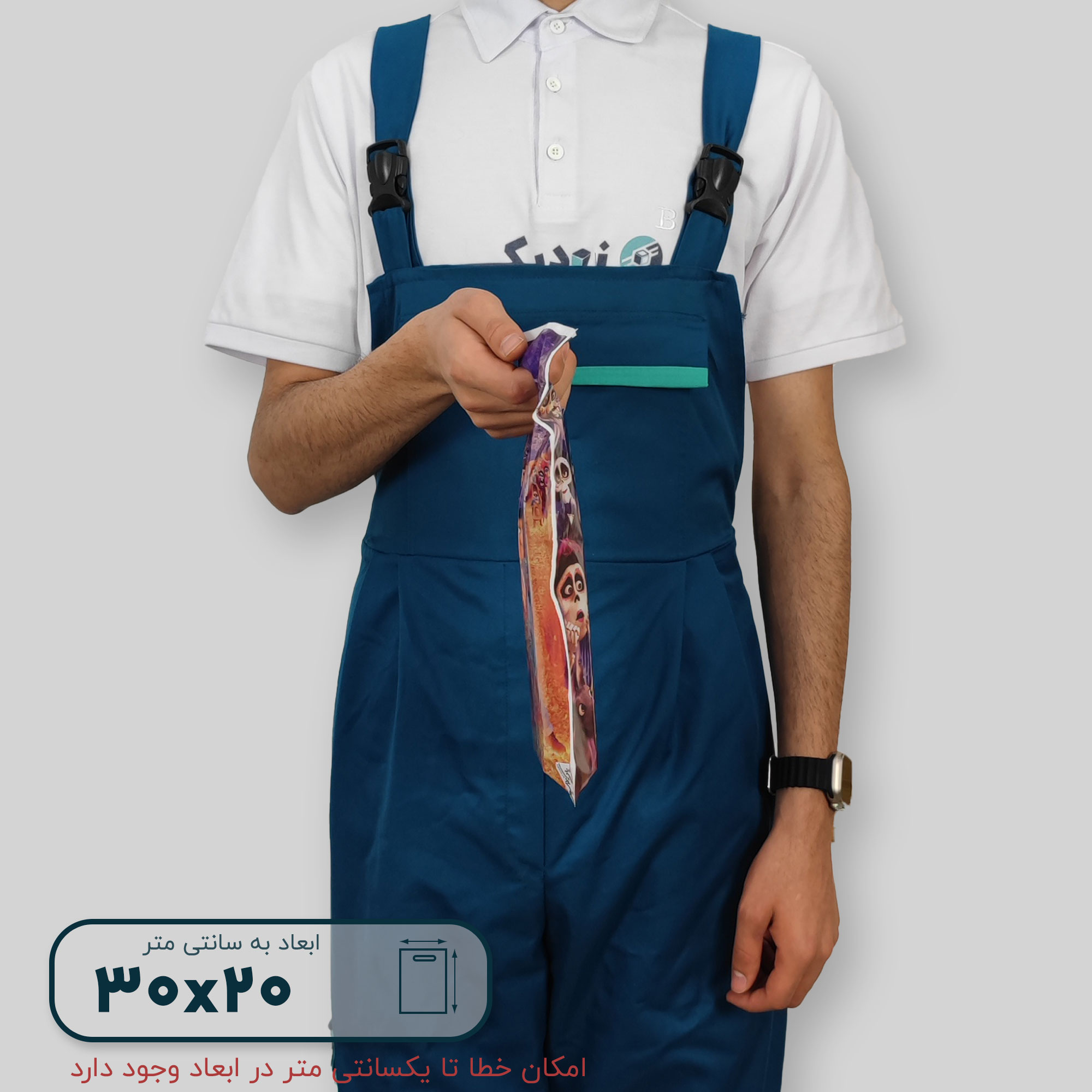 نایلون براق دستگیره پانچی ۳۰*۲۰ فلت طرح A9801 - تصویر 4