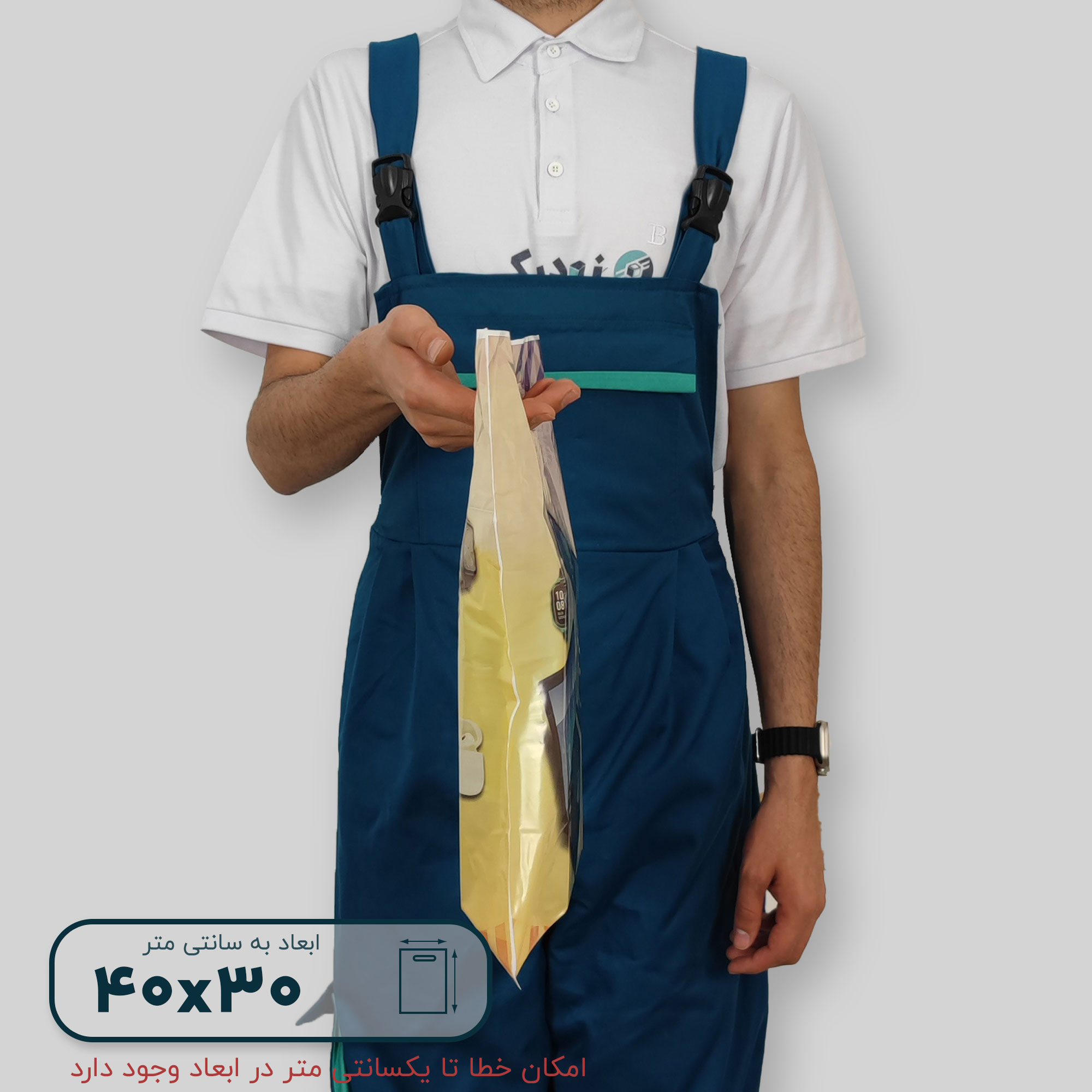 نایلون براق دستگیره پانچی ۴۰*۳۰ فلت طرح D0145 - تصویر 6