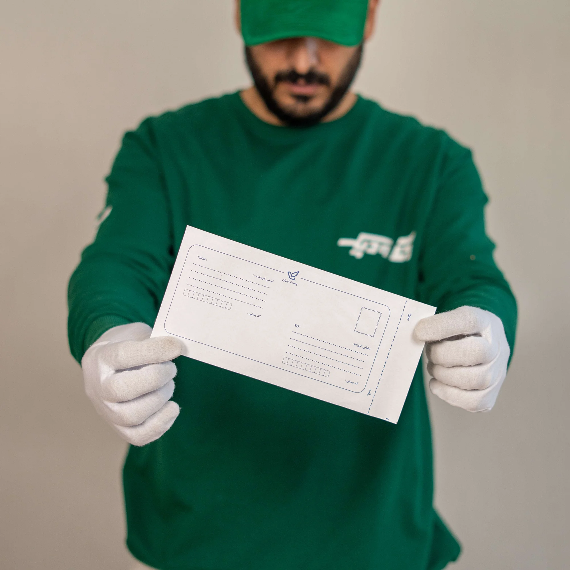 پاکت پستی لمینت مشکی ۱۱۰ طرح آدرس دار - تصویر 3